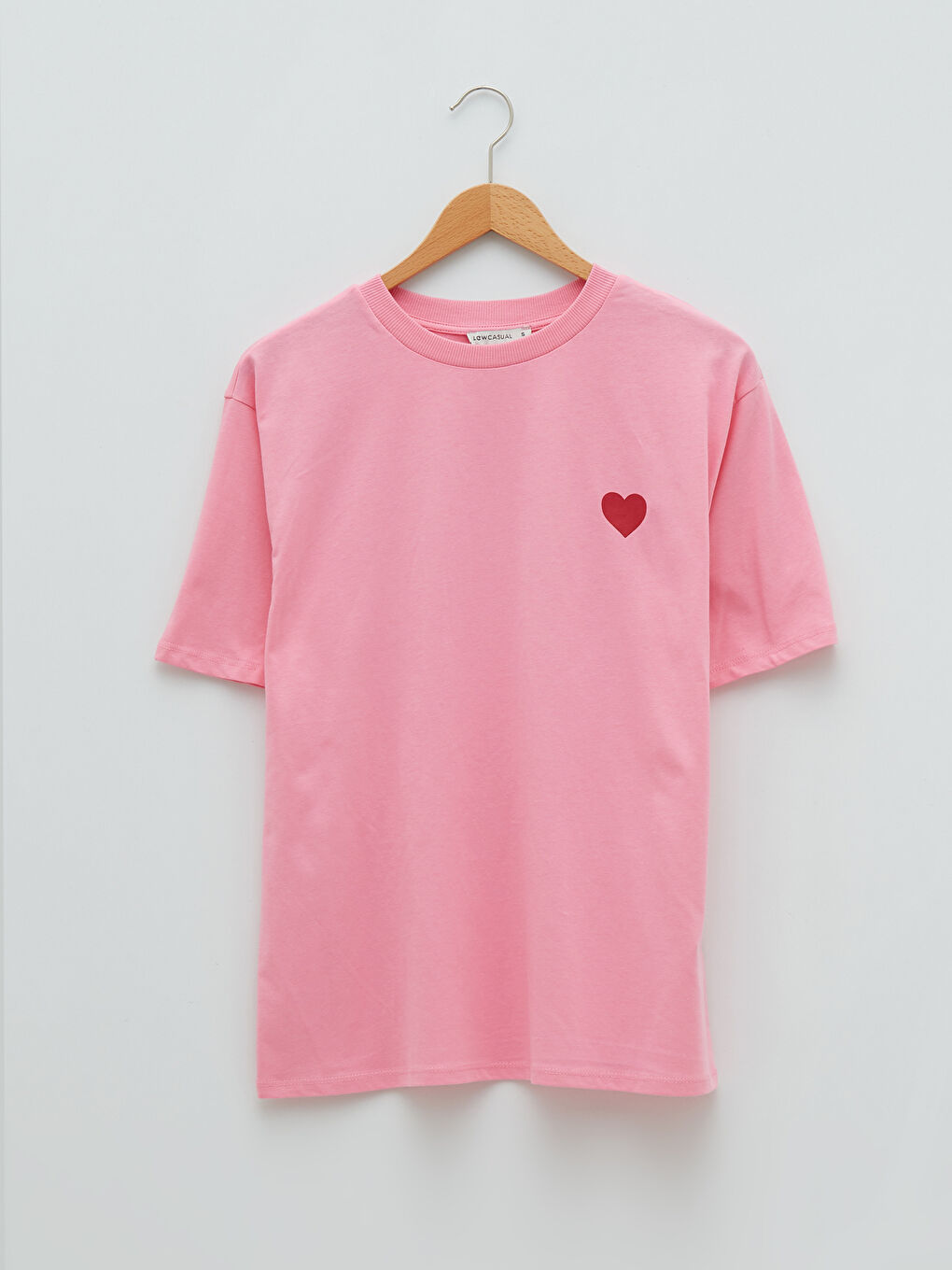 Crew Neck Printed Short Sleeve Cotton Women's T-shirt-5