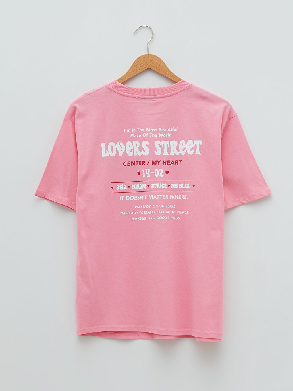 Crew Neck Printed Short Sleeve Cotton Women's T-shirt-6