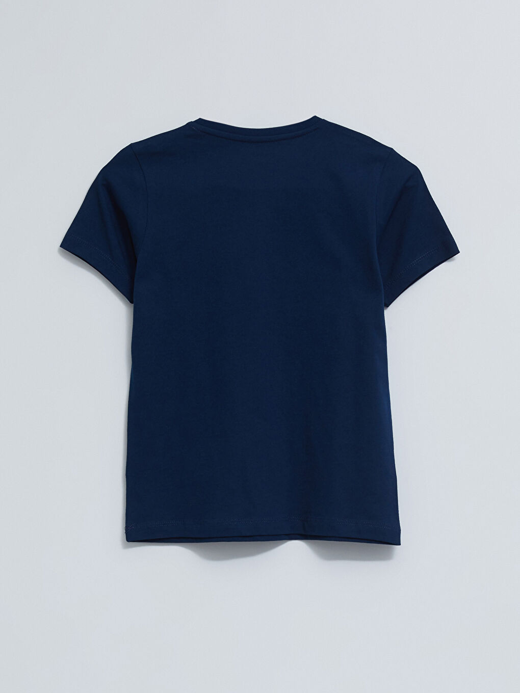 Lacivert Bisiklet Yaka Baskılı Kısa Kollu Erkek Çocuk Şortlu Pijama Takımı-2