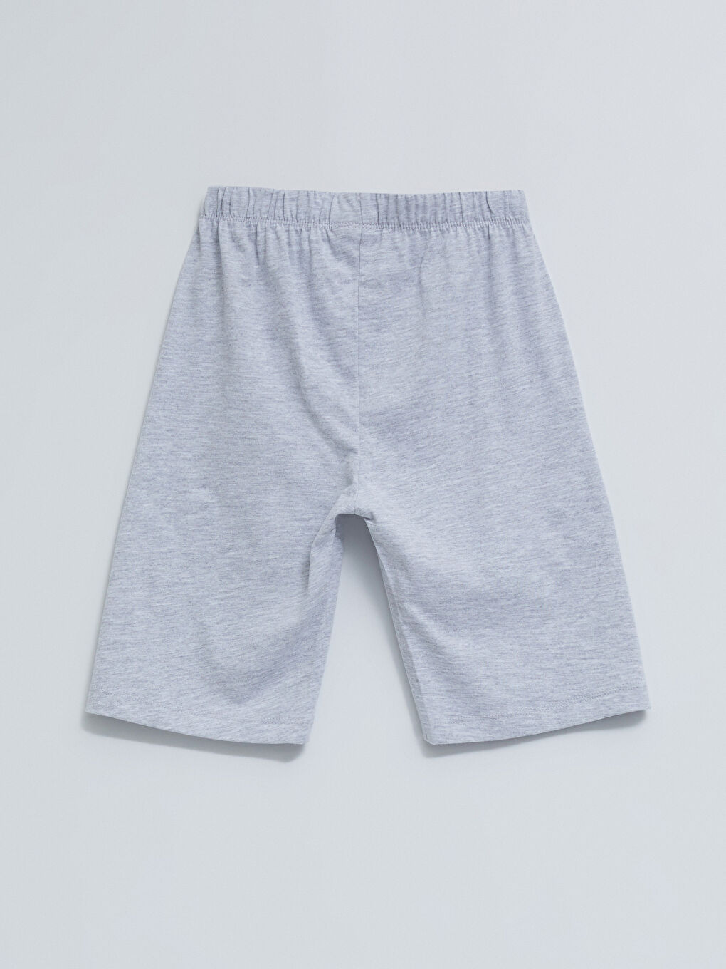 Lacivert Bisiklet Yaka Baskılı Kısa Kollu Erkek Çocuk Şortlu Pijama Takımı-4