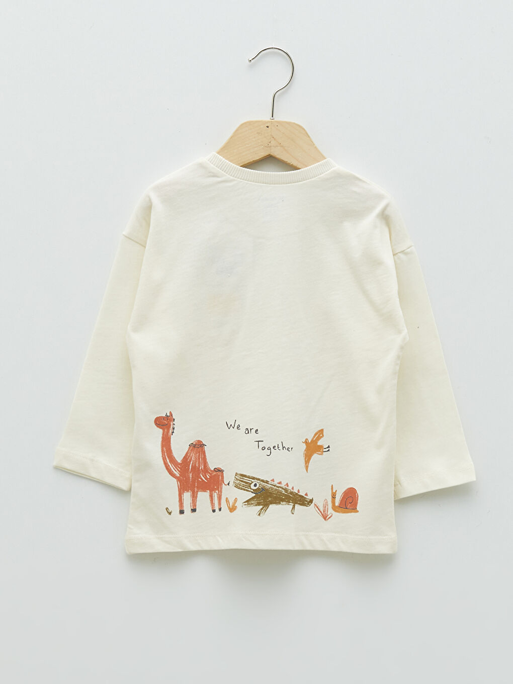 Crew Neck Long Sleeve Printed Cotton Baby Boy T-shirt-1