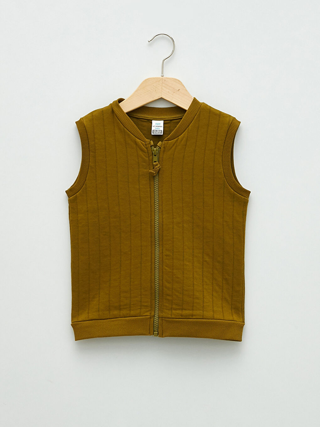 Crew Neck Baby Boy Zippered Vest -S28844Z1-GUW