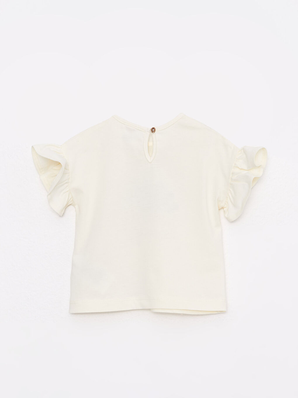 Crew Neck Short Sleeve Printed Baby Girls' T-Shirt and Shorts 2 Pack Set-2