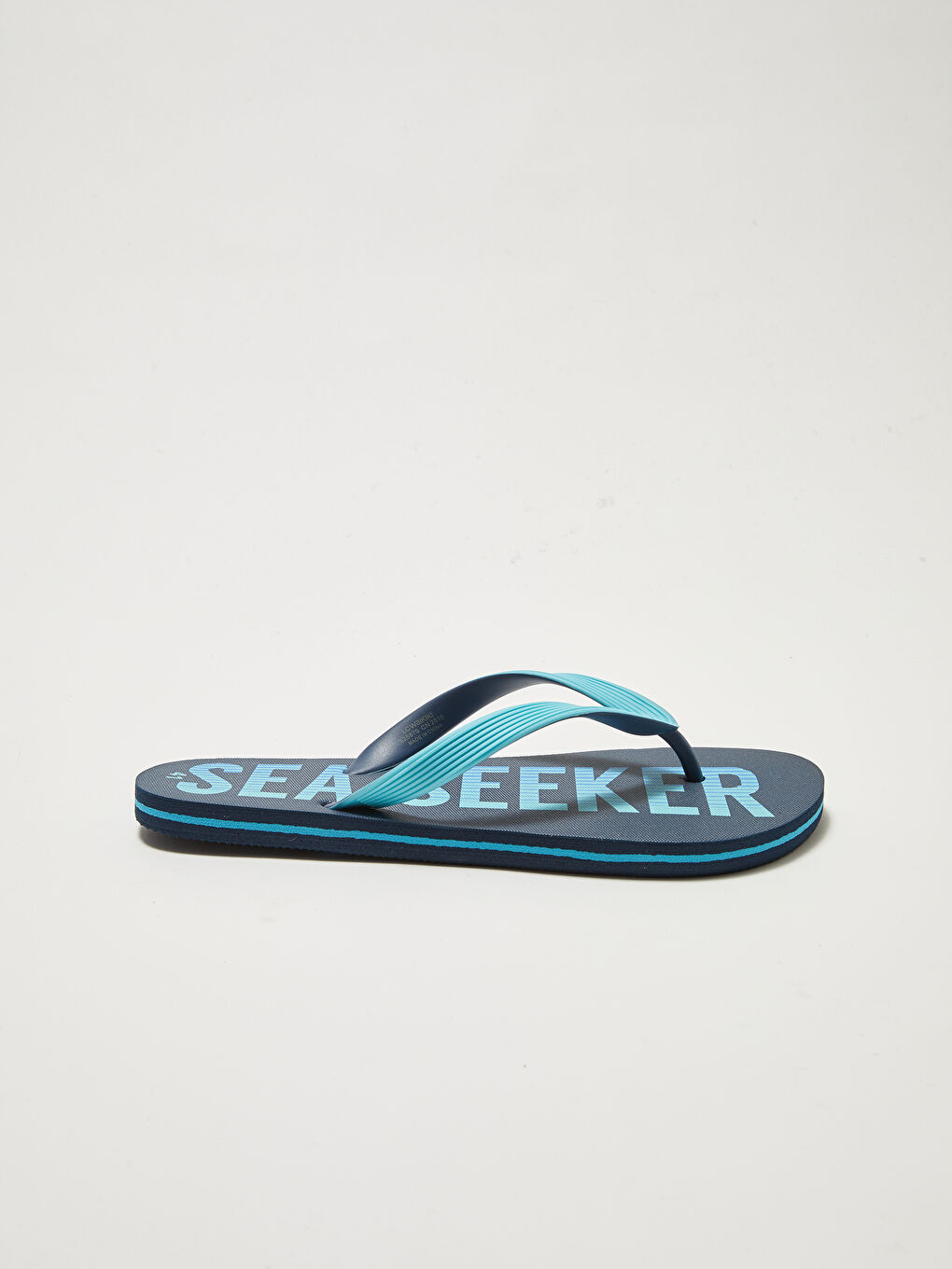 Lacivert Baskılı Parmak Arası Erkek Plaj Terliği-3