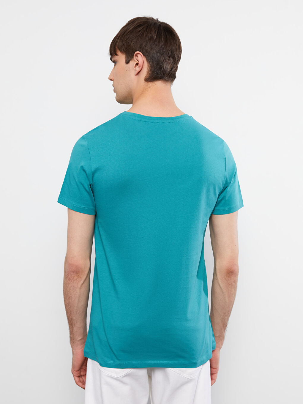 T-shirt pour hommes en coton peigné imprimé à manches courtes et col rond-4