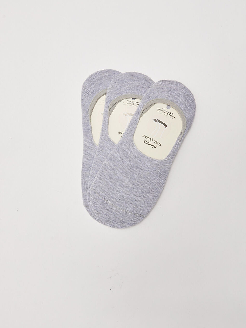 Gri Düz Erkek Babet Çorap 3'lü