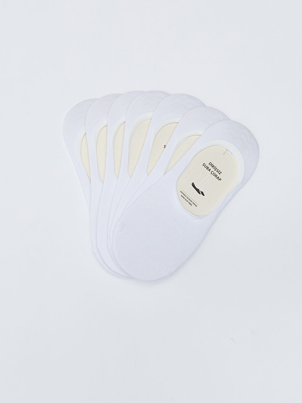 Beyaz Erkek Babet Çorap 7'li