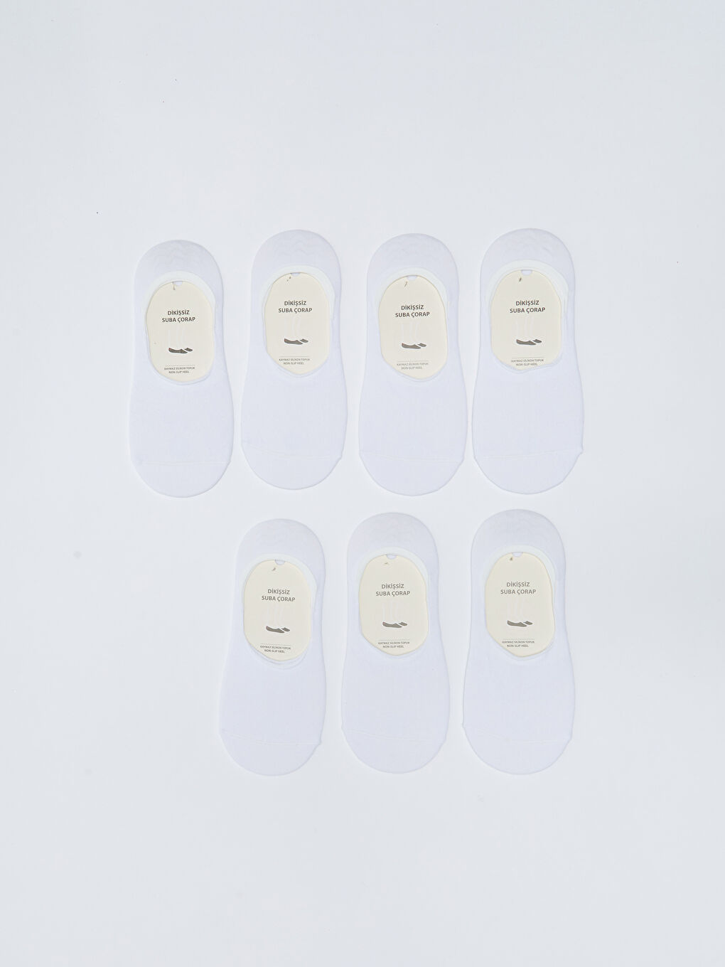 Beyaz Erkek Babet Çorap 7'li-1
