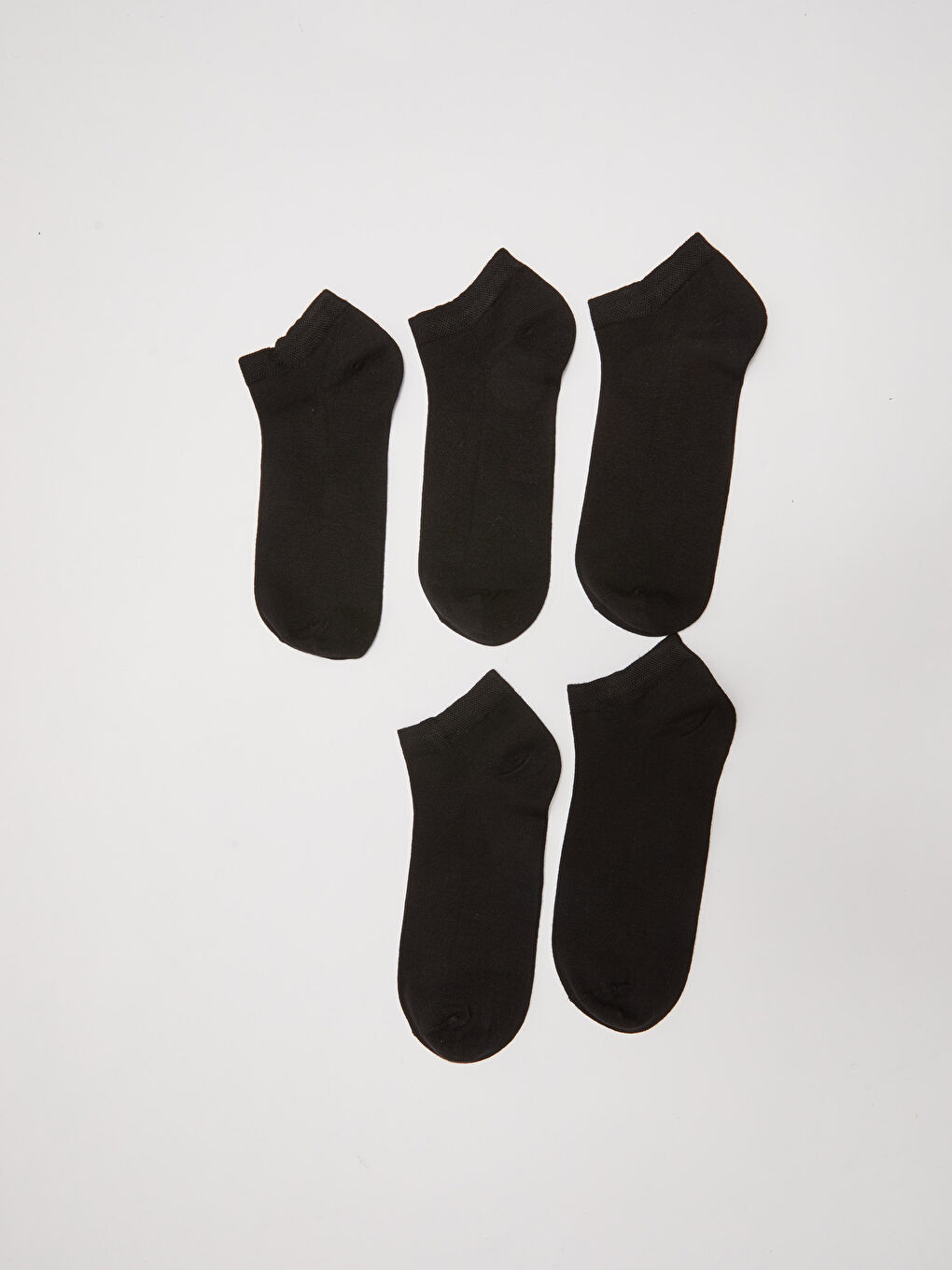 Siyah Erkek Bambu Patik Çorap 5'li