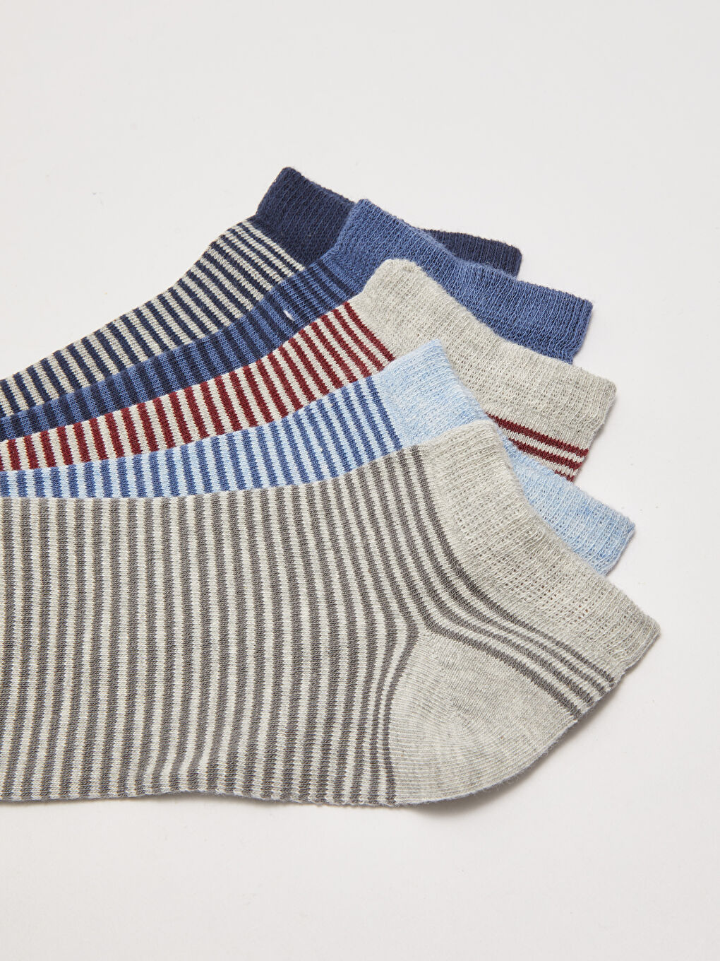 Striped Men's Trainer Socks 5 Pack-2