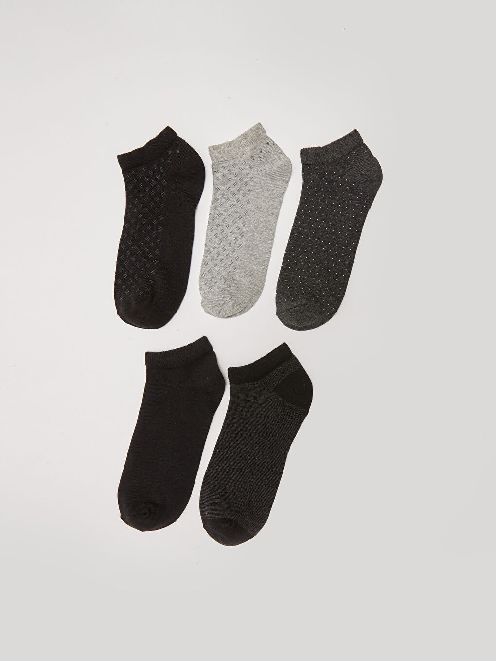 Karışık Desenli Erkek Patik Çorap 5'li-1