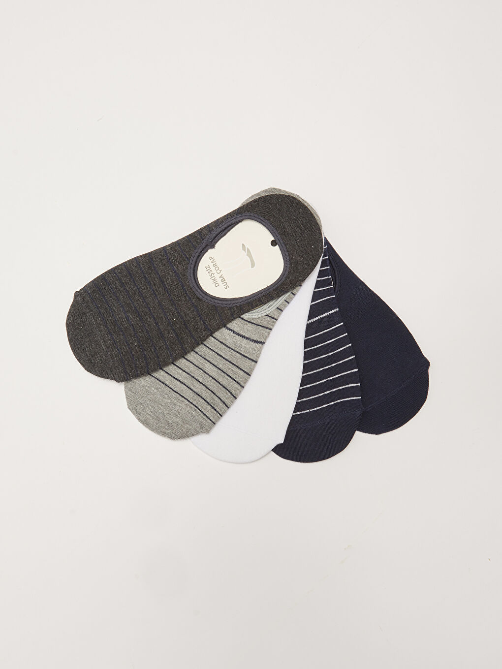 Striped Men's Invisible Socks 5 Pack