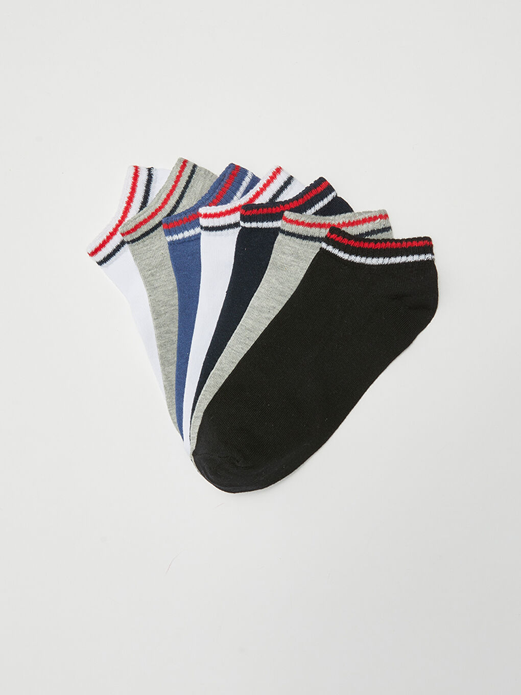 Striped Men's Trainer Socks 7 Pack