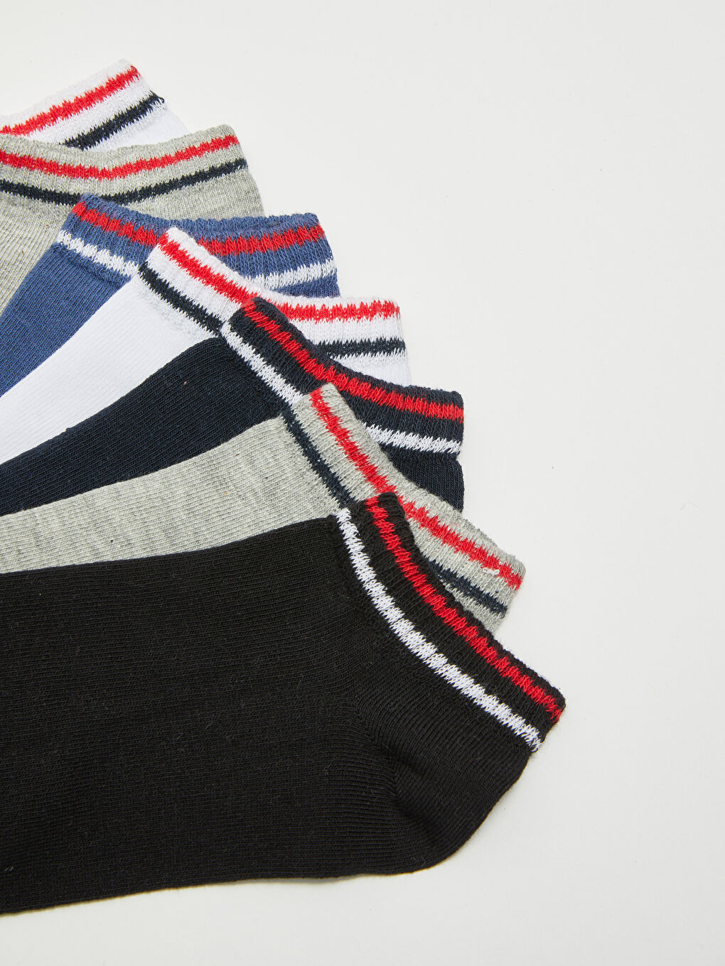 Striped Men's Trainer Socks 7 Pack-2