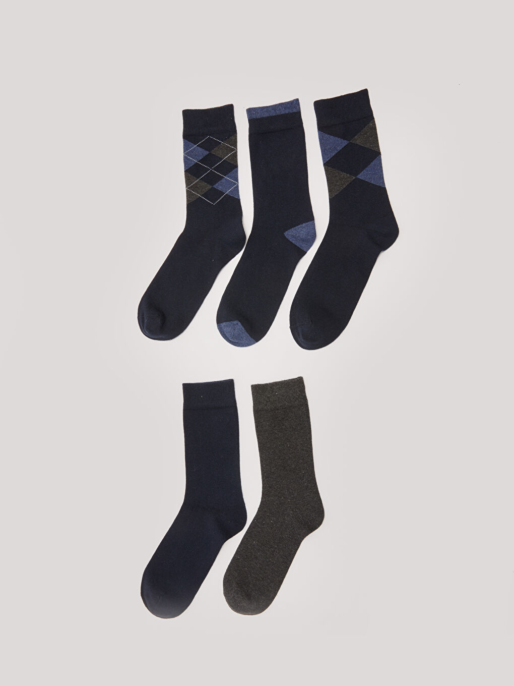 Karışık Desenli Erkek Soket Çorap 5'li-1