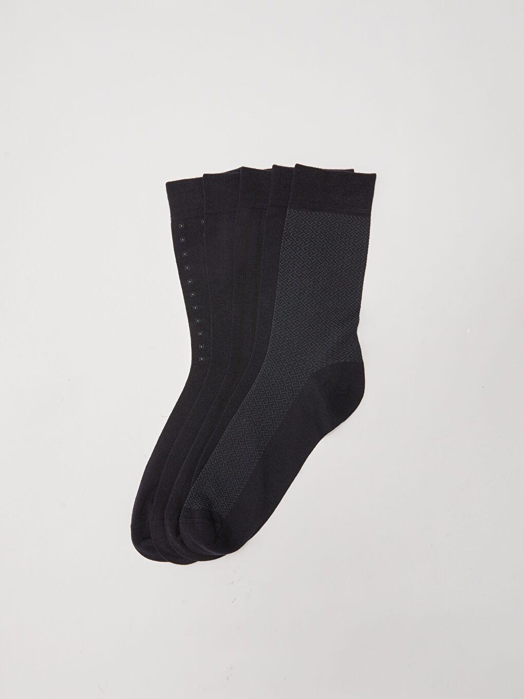Chaussettes de cheville en bambou à motifs pour hommes, lot de 5 pièces