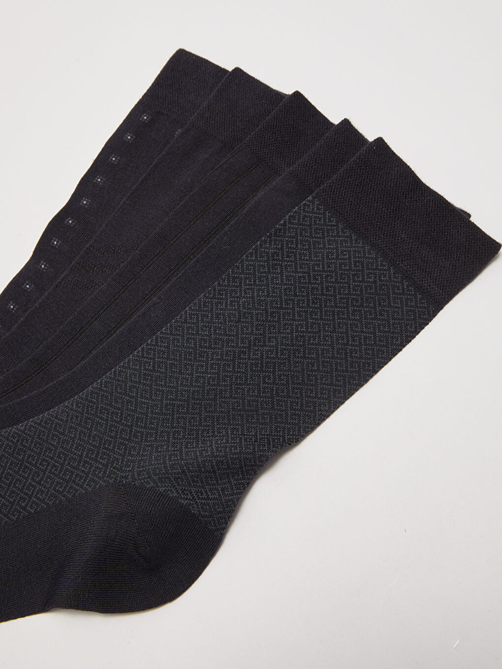 Chaussettes de cheville en bambou à motifs pour hommes, lot de 5 pièces-2