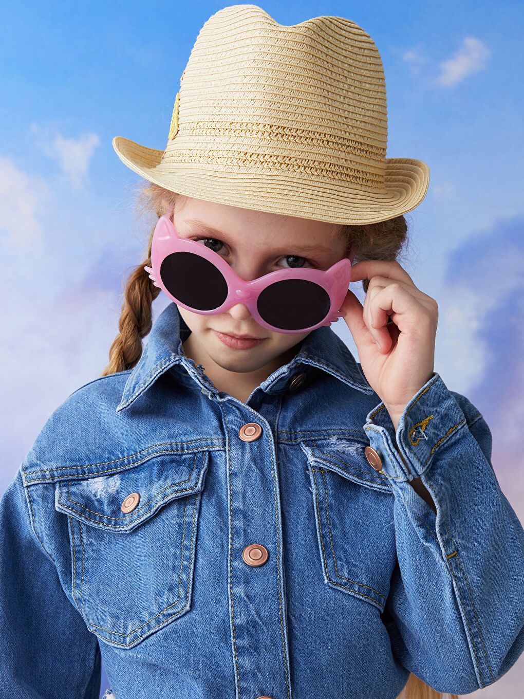 Jupe-Short Fille en Gabardine Écossaise-1