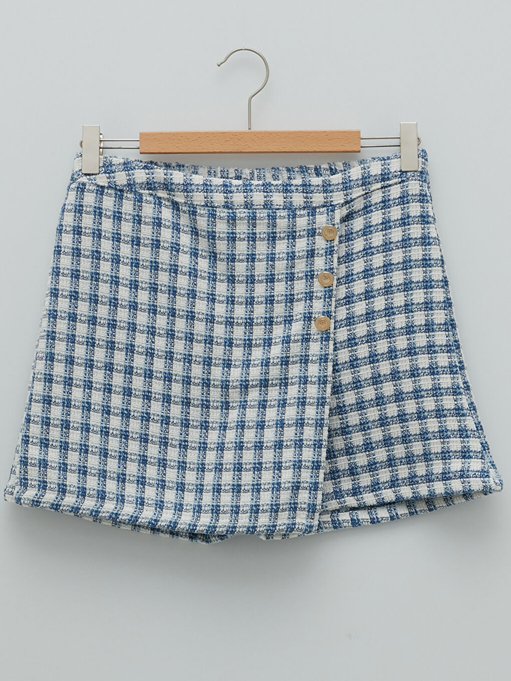 Jupe-Short Fille en Gabardine Écossaise-10