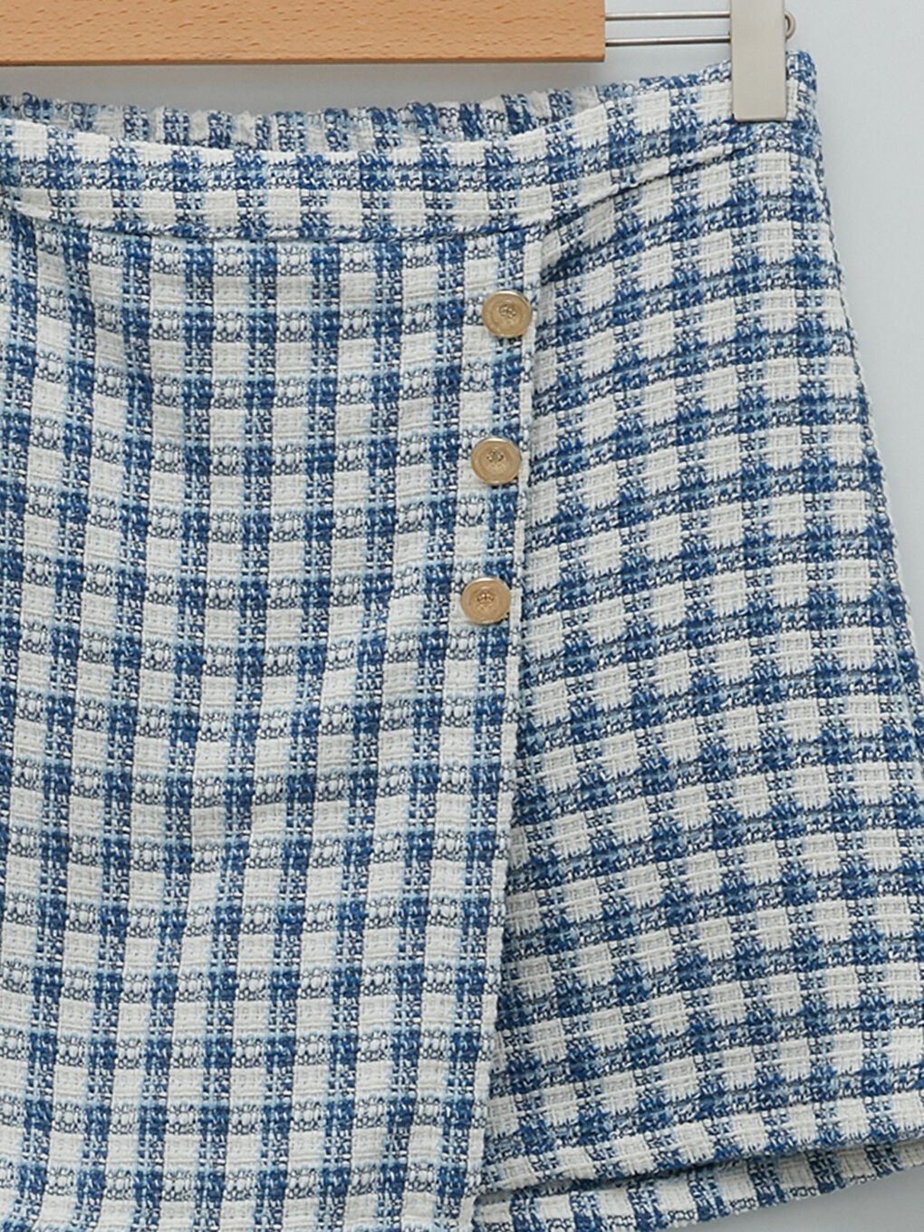 Jupe-Short Fille en Gabardine Écossaise-12