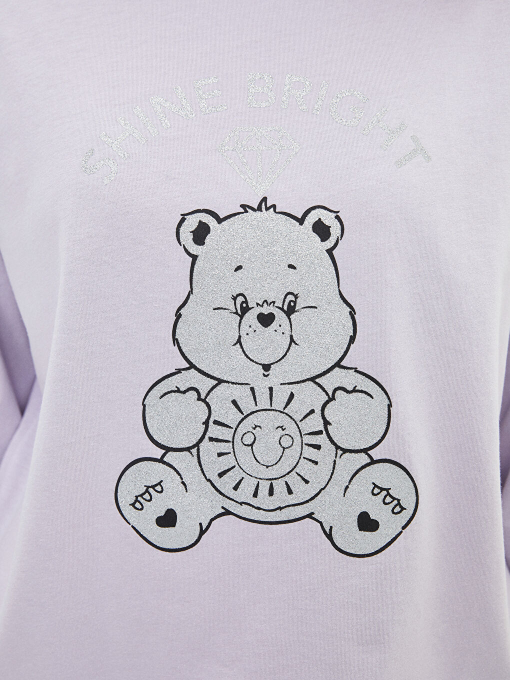 Crew Neck Care Bears Printed Long Sleeve Women's Pajamas Set -S29016Z8-998