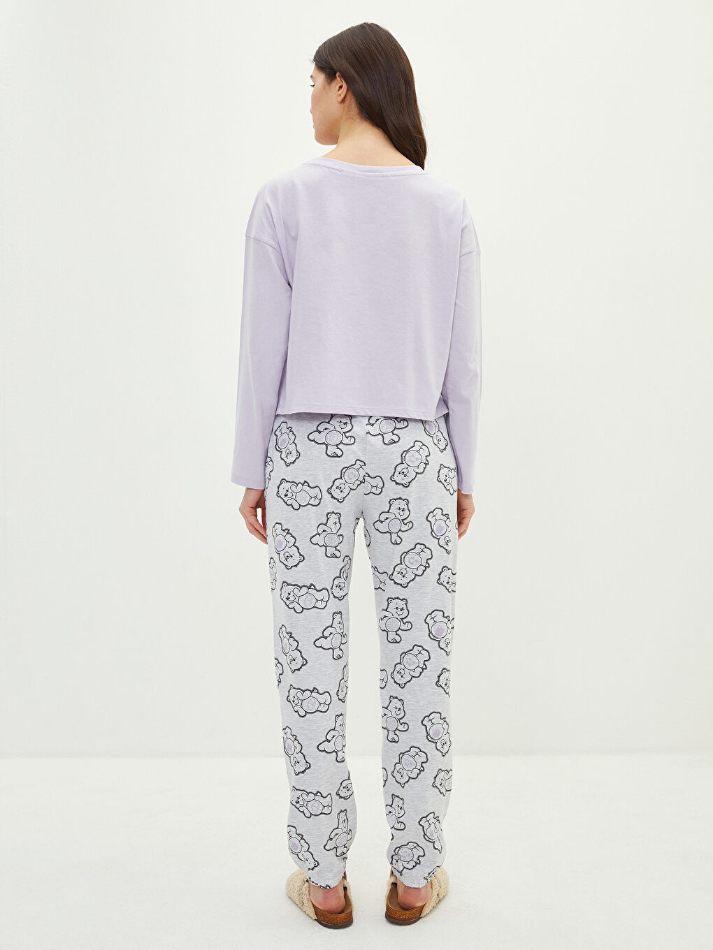 Crew Neck Care Bears Printed Long Sleeve Women's Pajamas Set -S29016Z8-998