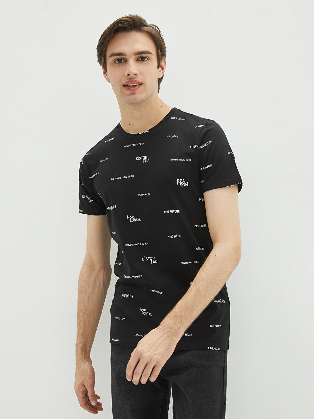 XSIDE Crew Neck Printed Short Sleeve Men's T-Shirt -S29019Z8-CVL