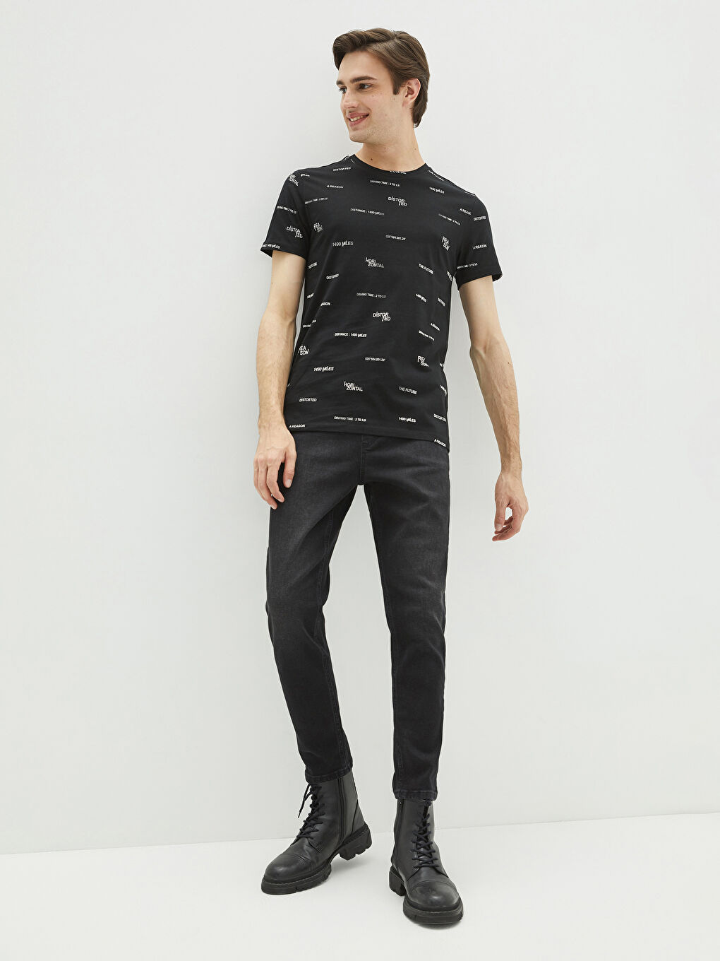 XSIDE Crew Neck Printed Short Sleeve Men's T-Shirt -S29019Z8-CVL