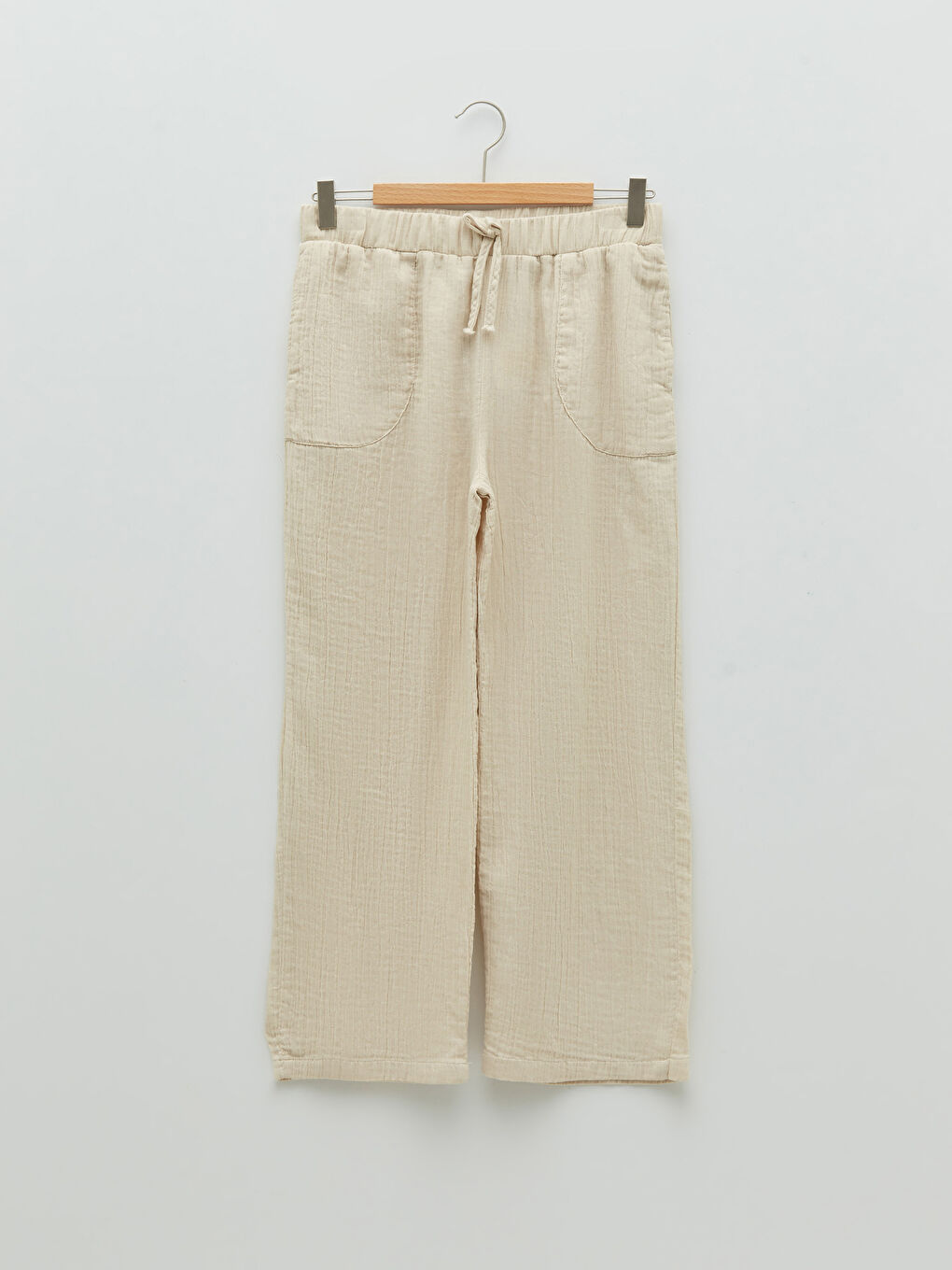Pantalon Basique en Gabardine à Taille Élastique pour Fille