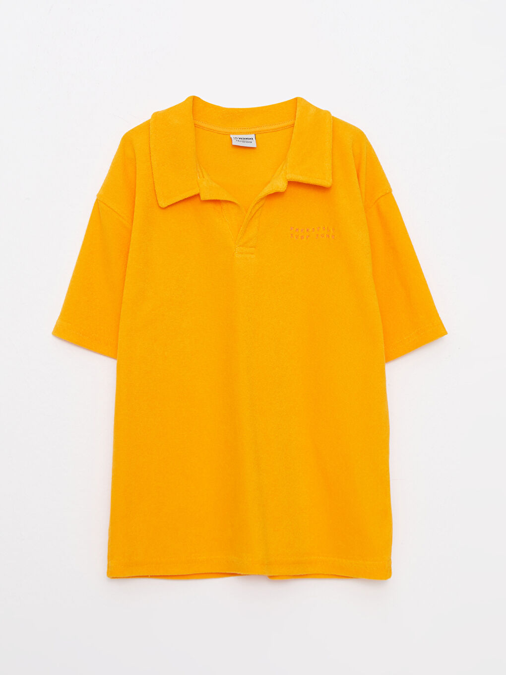 Polo Neck Embroidery Detailed Short Sleeve Boy T-Shirt -S29073Z4-FLP