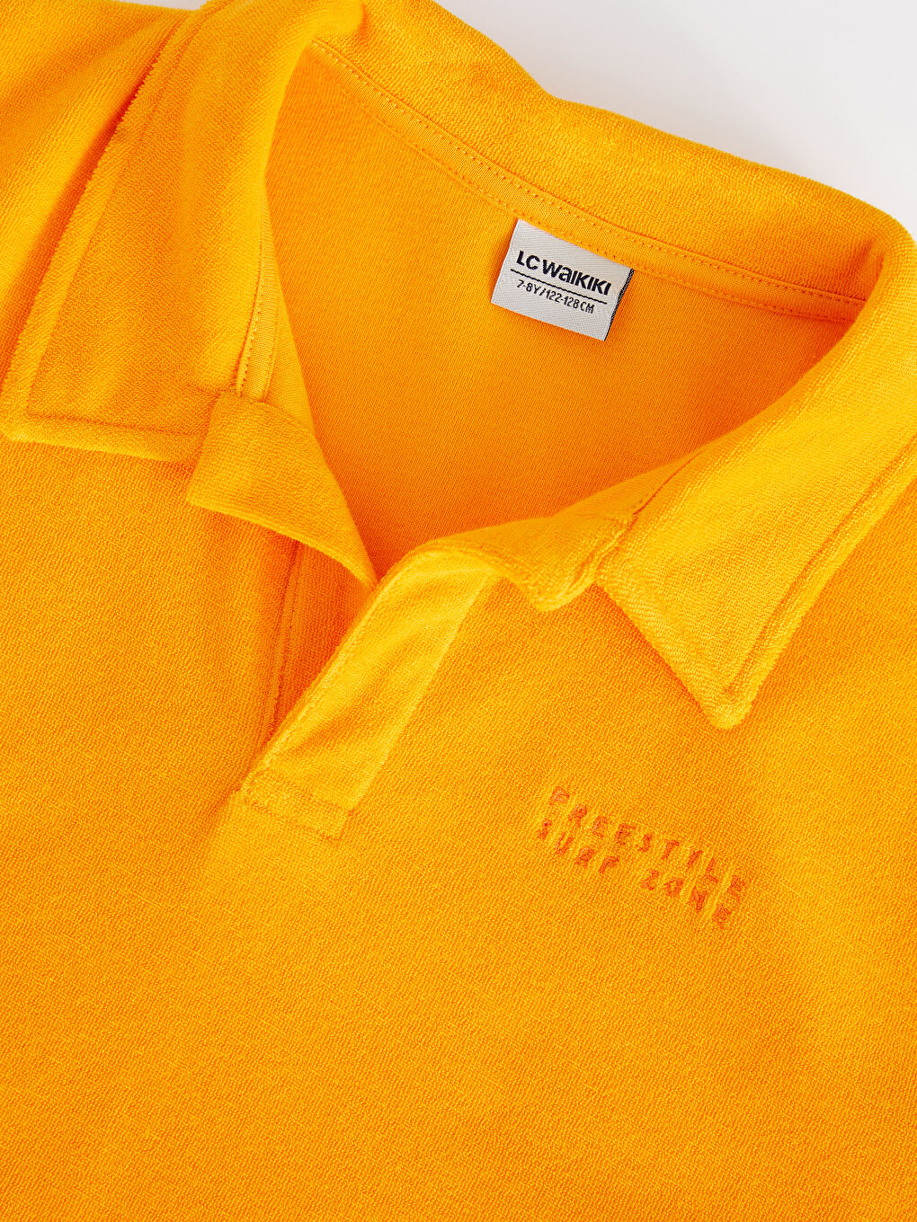 Polo Neck Embroidery Detailed Short Sleeve Boy T-Shirt -S29073Z4-FLP