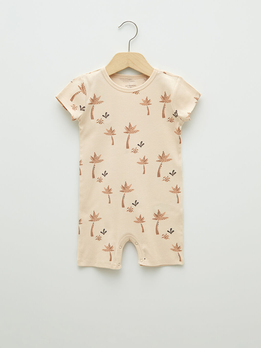 Crew Neck Short Sleeve Cotton Baby Boy Jumpsuit 2 Pieces-1