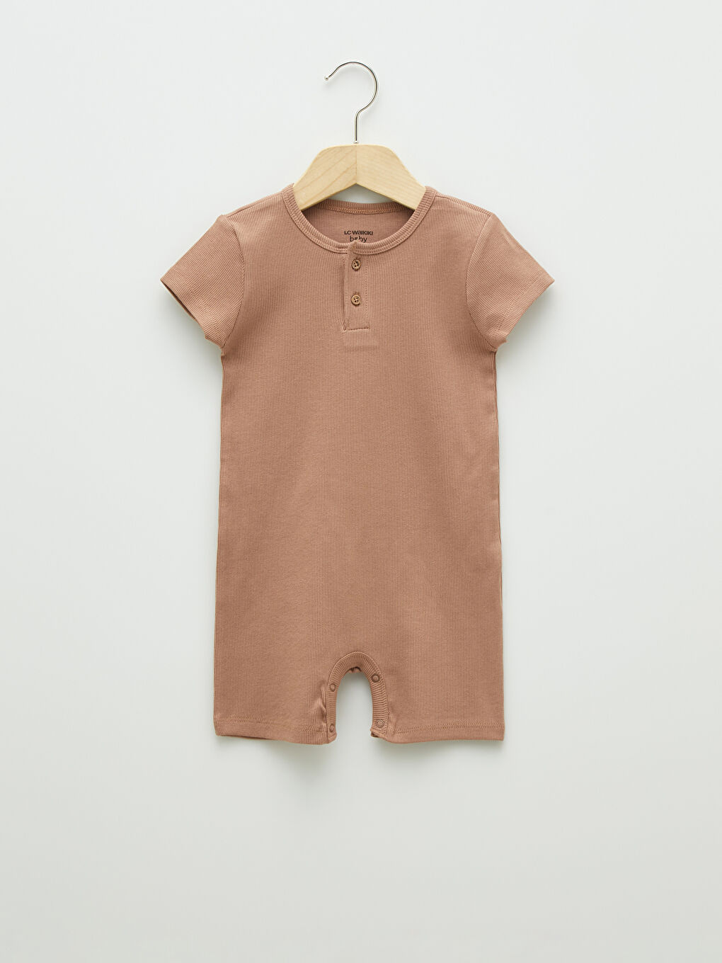 Crew Neck Short Sleeve Cotton Baby Boy Jumpsuit 2 Pieces-4