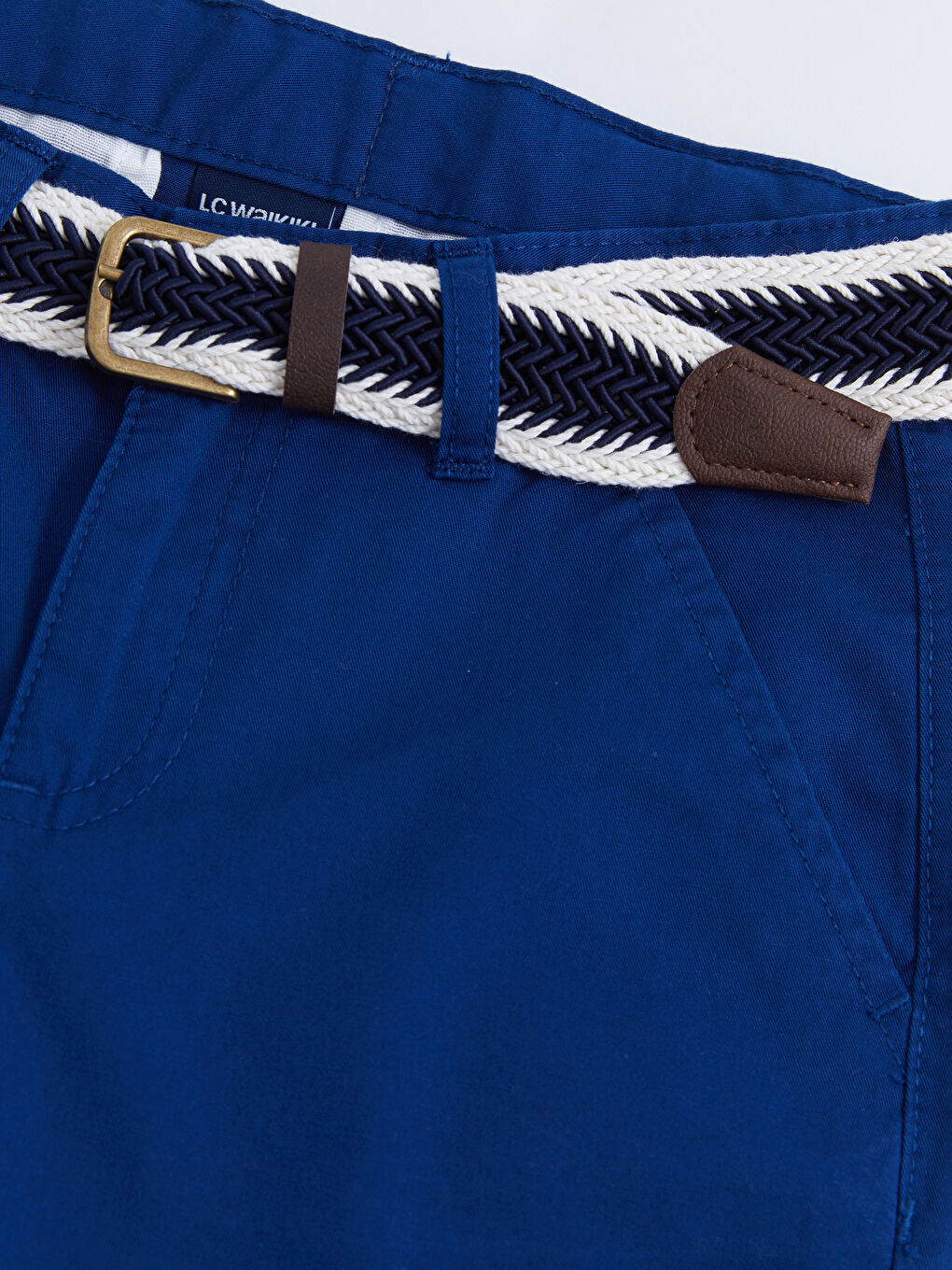 Pantaloni Scurți Basic Gabardină Băiat cu Curea-2