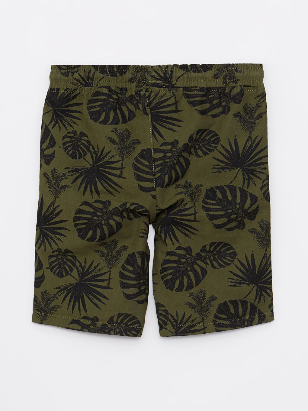 Short Garçon en Gabardine Imprimé à Taille Élastique-1