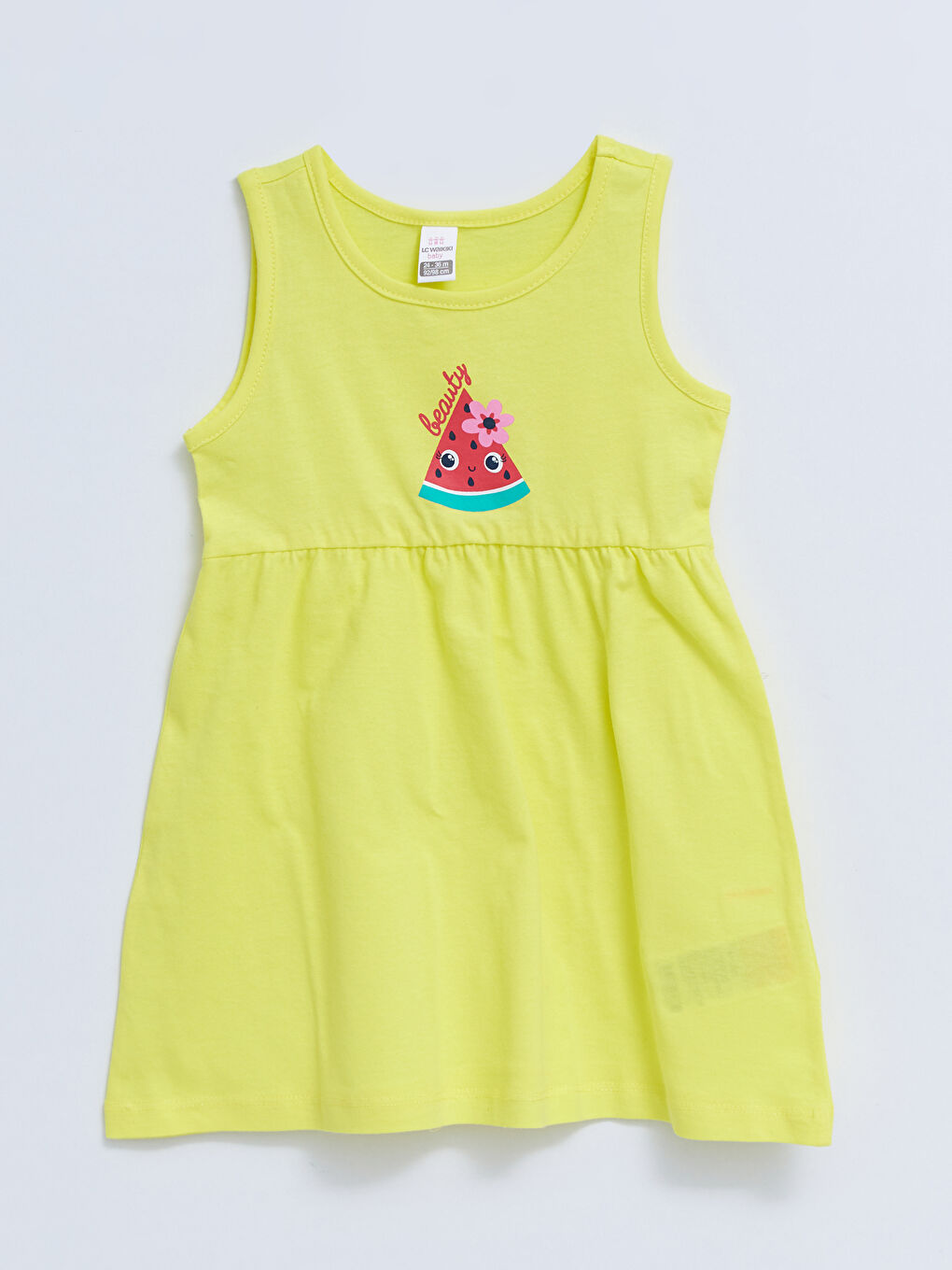 LCW ECO Crew Neck Printed Cotton Baby Girl Dress -S29133Z1-FPR