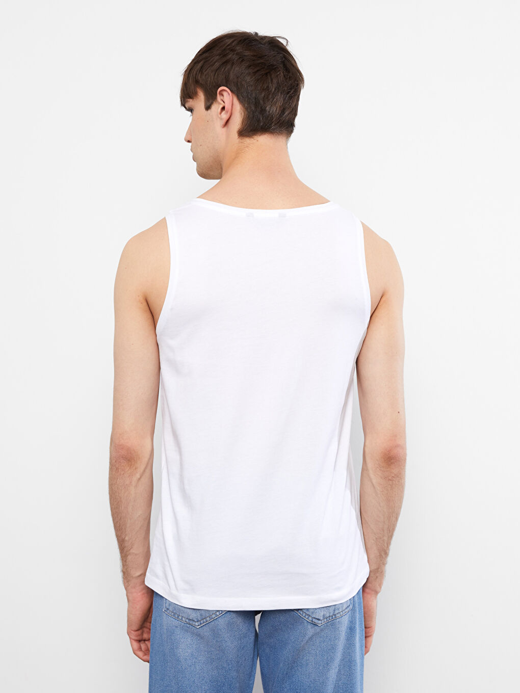Crew Neck Printed Men's Sleeveless T-Shirt-4
