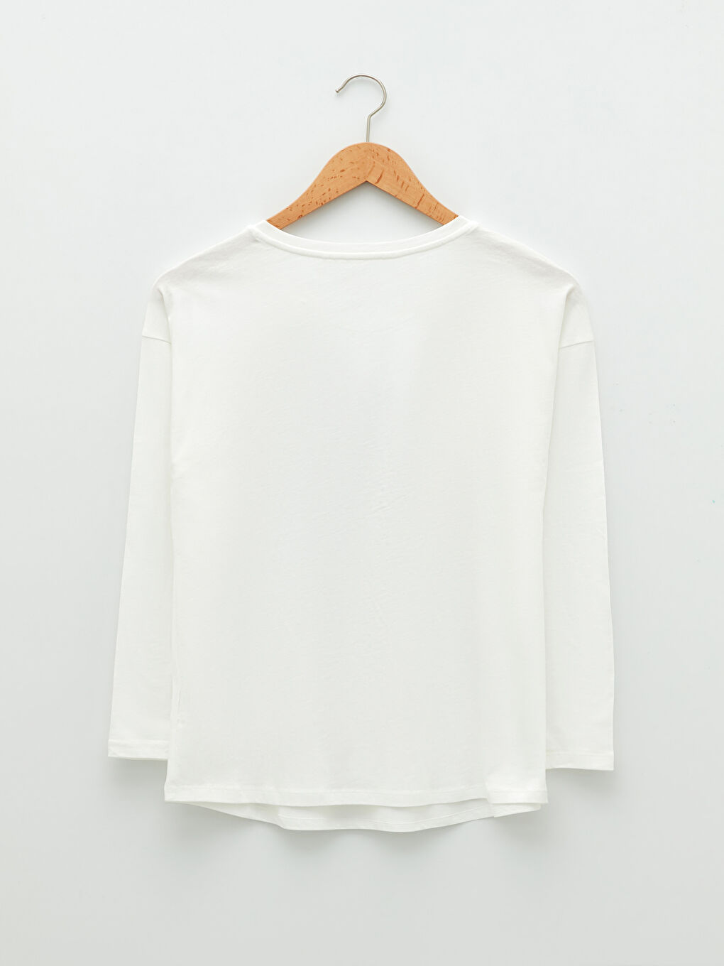 Ensemble de pyjama de maternité à manches longues imprimé col rond avec allaitement-7