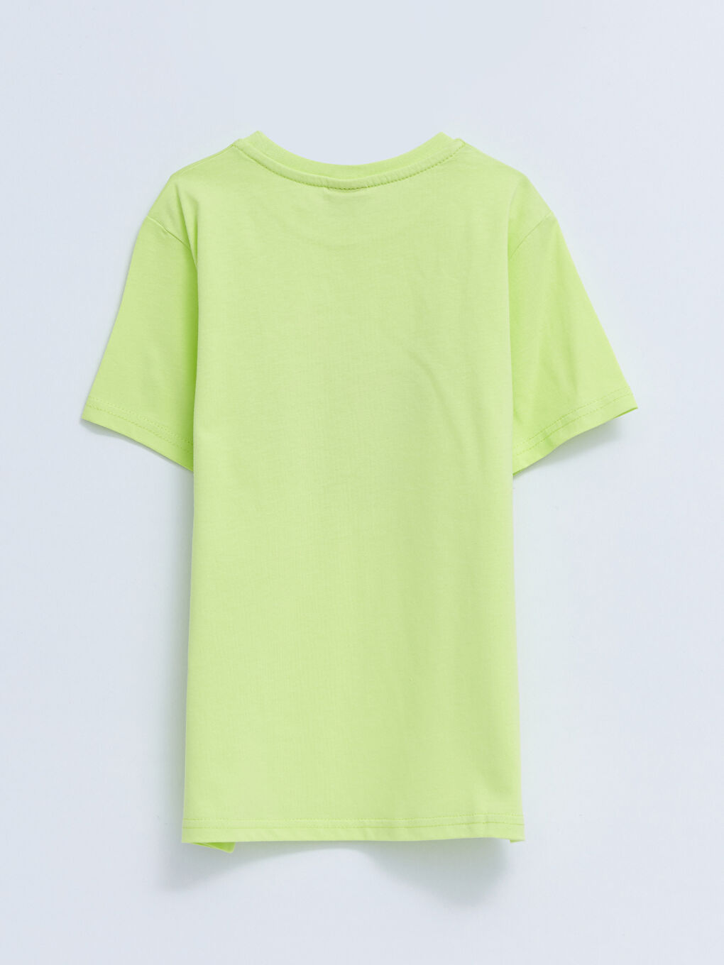 Crew Neck Printed Double Sided Sequined Short Sleeve Cotton Boy T-Shirt-3