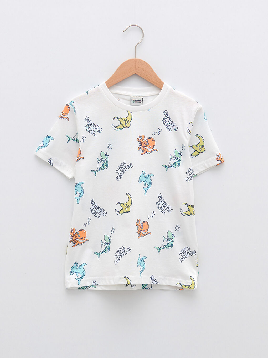 Crew Neck Printed Short Sleeve Boys' T-Shirt