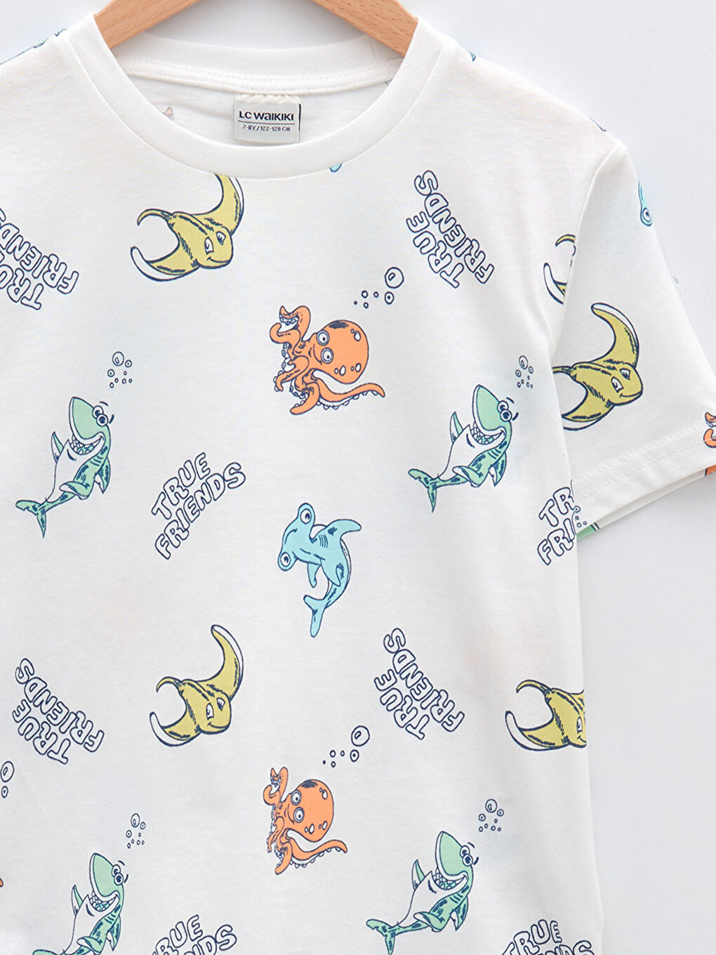 Crew Neck Printed Short Sleeve Boys' T-Shirt-2