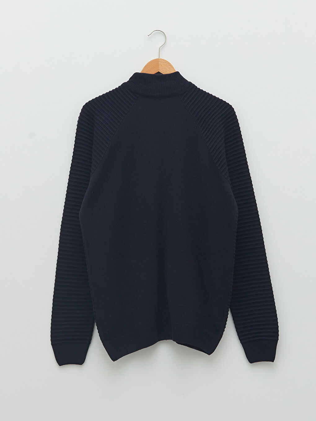 Lacivert Slim Fit Dik Yaka Erkek Hırka-6