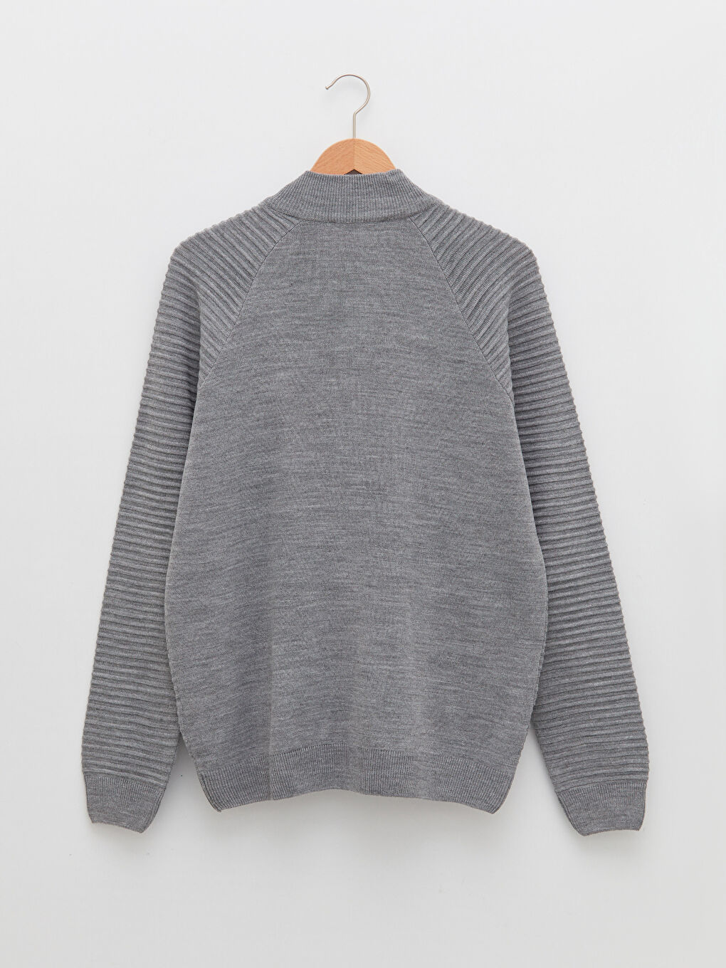 LCW Vision Gri Slim Fit Dik Yaka Erkek Hırka - 6
