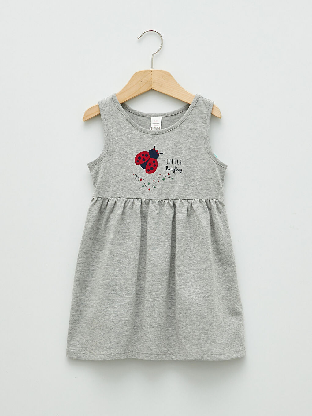 Crew Neck Printed Baby Girls' Dress