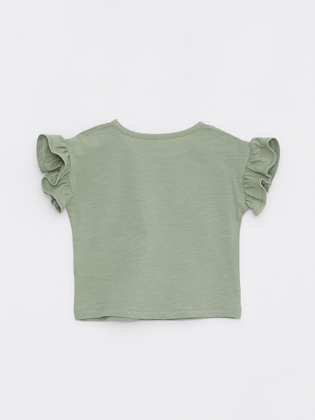 تيشيرت ياقة دائرية كم قصير قطن بنات رضع - مجموعتين-2