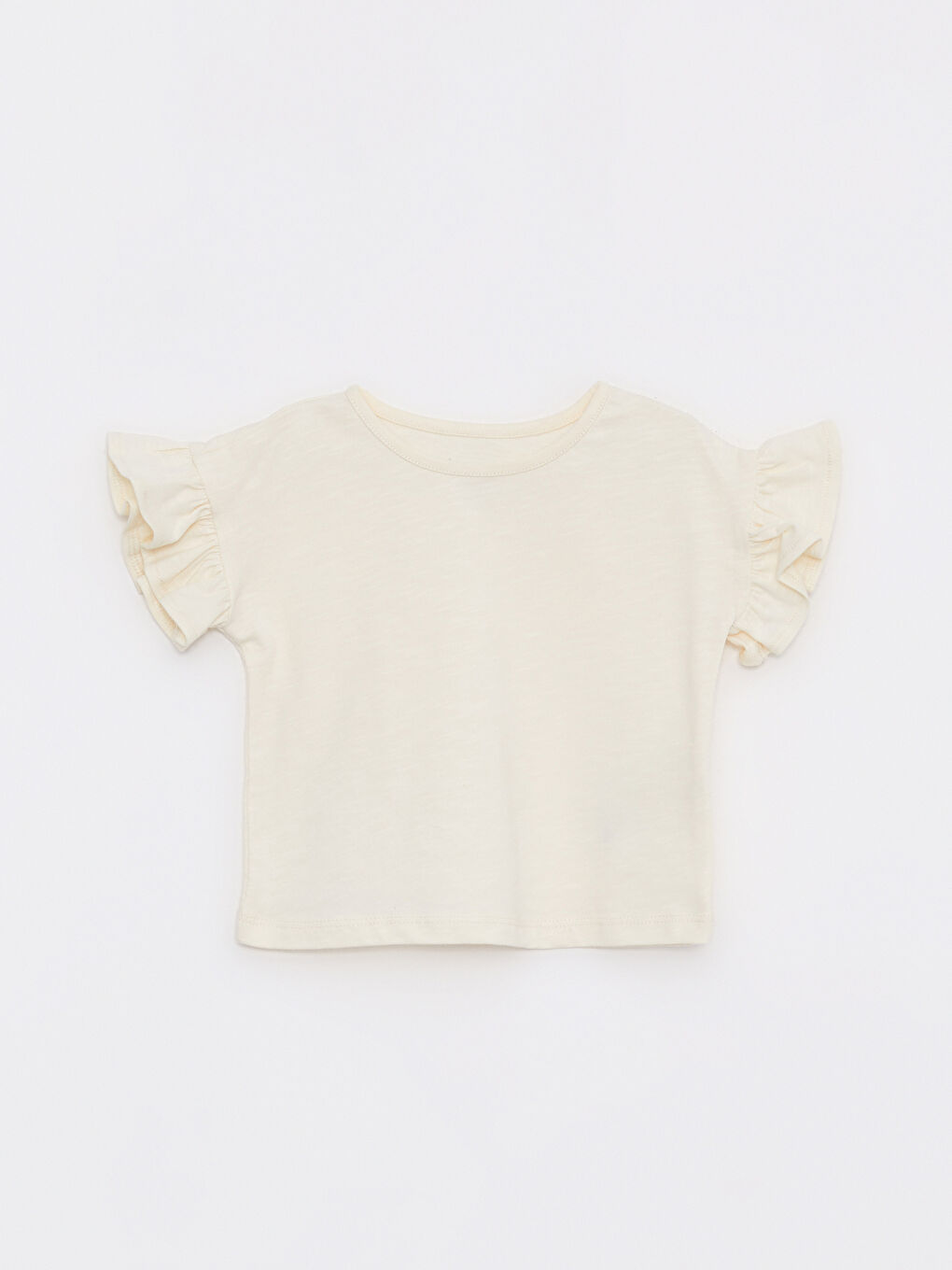 تيشيرت ياقة دائرية كم قصير قطن بنات رضع - مجموعتين-3