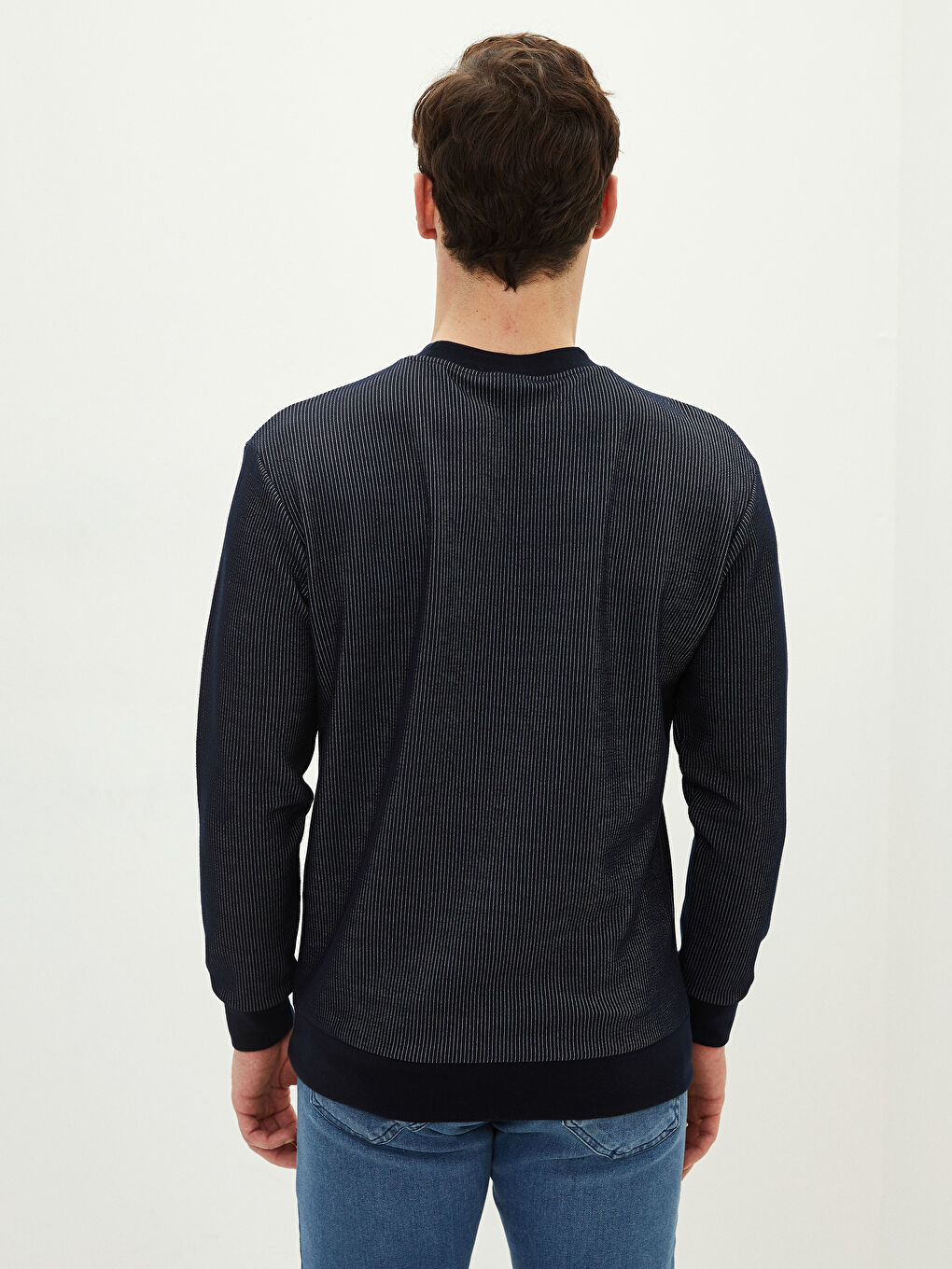 LCW Vision Rundhalsausschnitt Langarm Gestreiftes Herren-Sweatshirt -S29305Z8-RFH