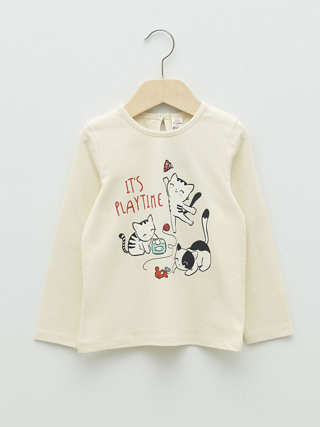 Crew Neck Long Sleeve Printed Baby Girls' T-Shirt and Tights 2 Pack Set-1