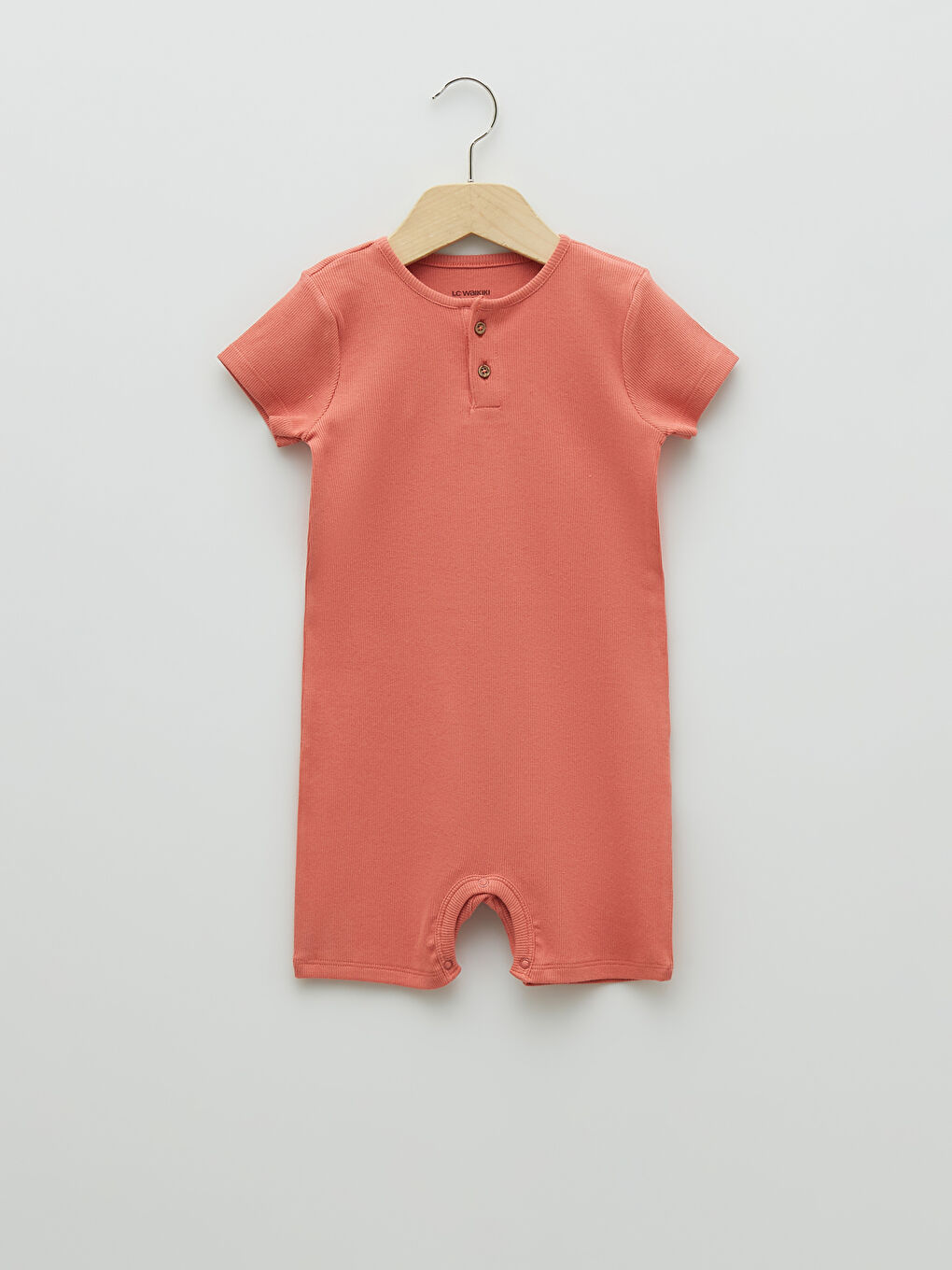 Crew Neck Short Sleeve Basic Cotton Baby Girl Rompers 2 Pack-1