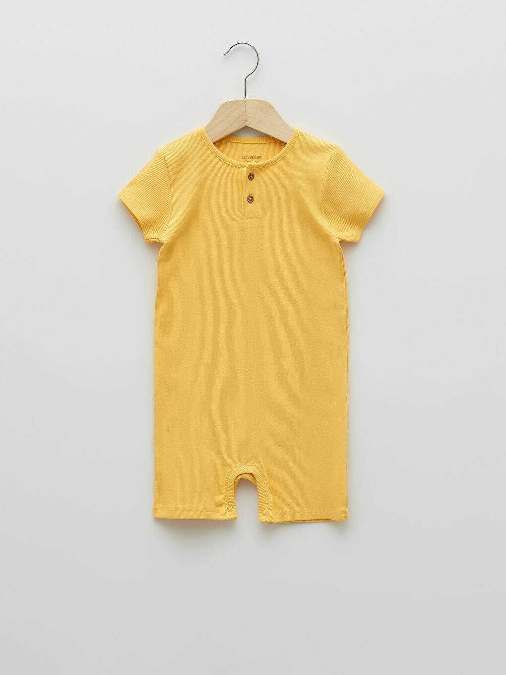 Crew Neck Short Sleeve Basic Cotton Baby Girl Rompers 2 Pack-3